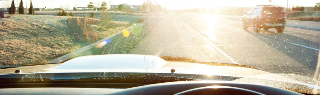 Driving safely in the sunshine